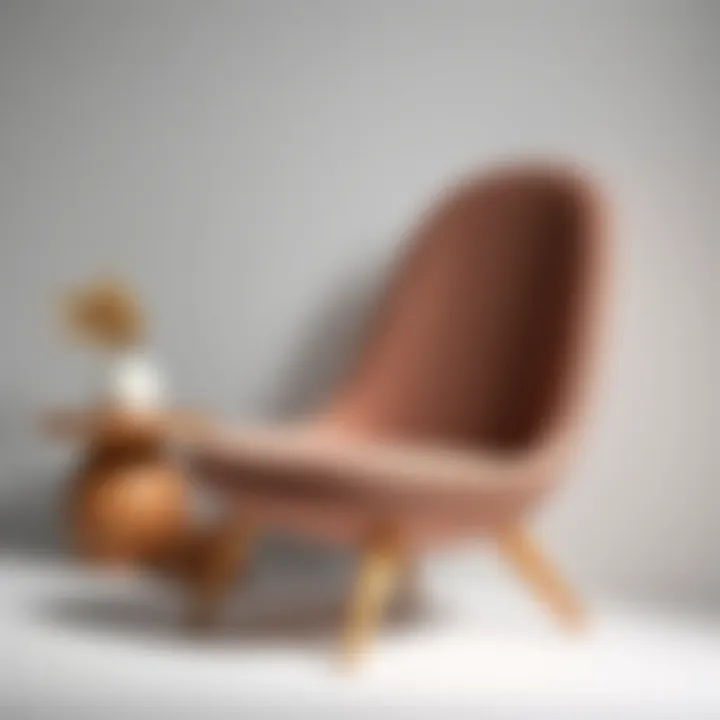 Sustainable Chair Design with Rigid Foam An elegant chair designed with sustainable rigid foam, showcasing modern aesthetics