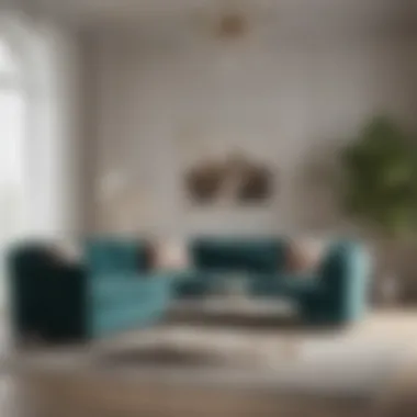 Elegant corner sofa arrangement enhancing interior decor