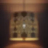 Elegant cylindrical lampshade showcasing intricate design details