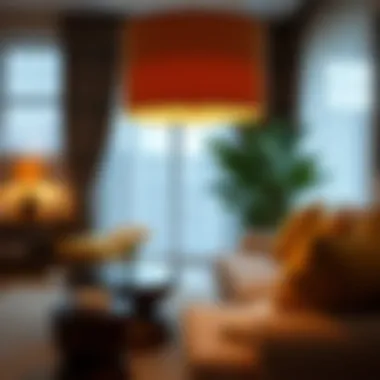 Enhancing Ambiance with a Cylindrical Lampshade Cylindrical lampshade enhancing the ambiance of a modern living space