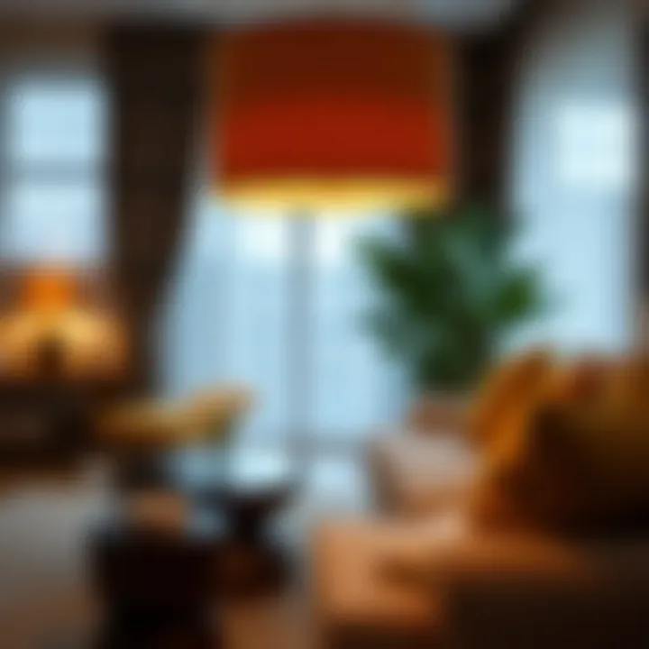 Enhancing Ambiance with a Cylindrical Lampshade Cylindrical lampshade enhancing the ambiance of a modern living space