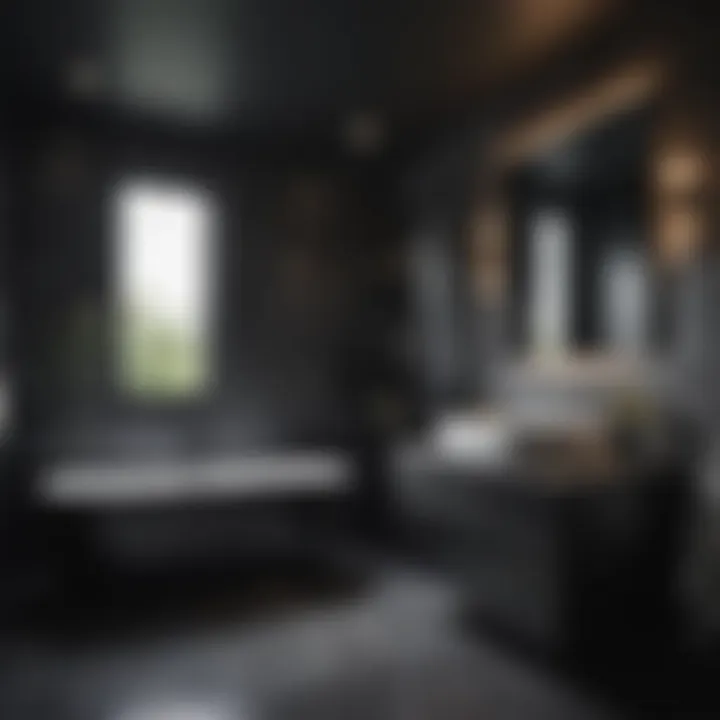 Innovative black designs creating a chic bathroom atmosphere