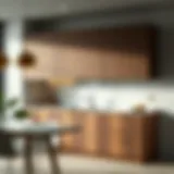 Elegant sliding kitchen cabinet showcasing modern design