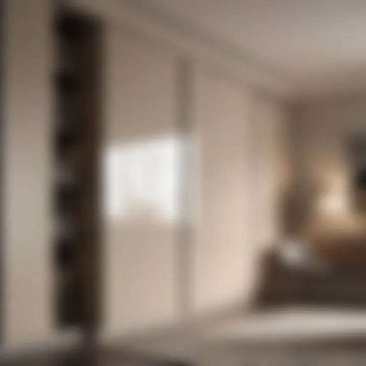 A collection of materials used for sliding wardrobes