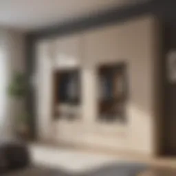 Elegant sliding wardrobe showcasing modern design