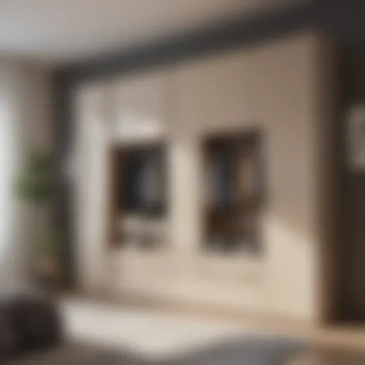 Elegant sliding wardrobe showcasing modern design