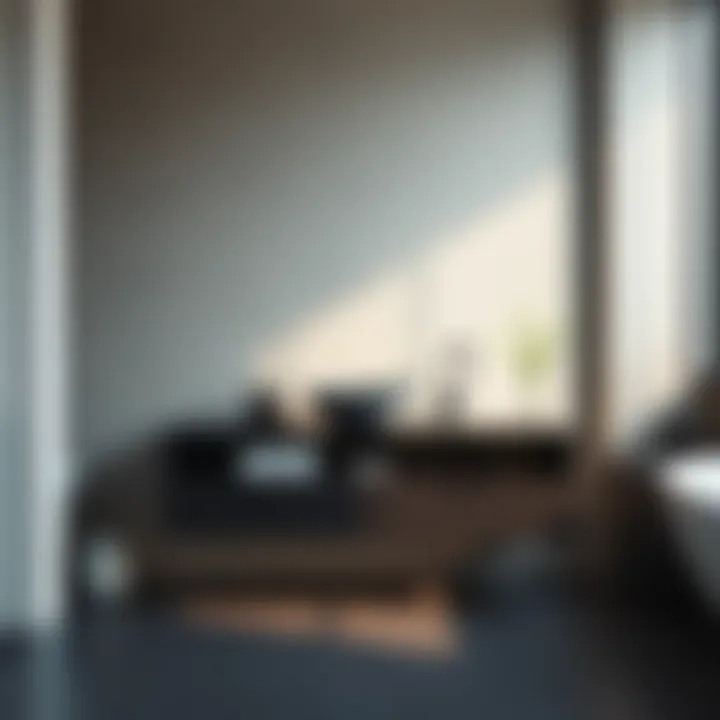 Simplicity Meets Functionality in Glass Vanities Stylish glass vanity showcasing a minimalist design