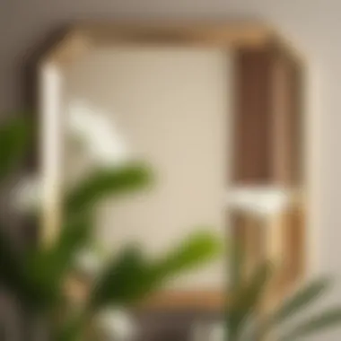 Stylish mirror frame with a metallic finish reflecting contemporary trends