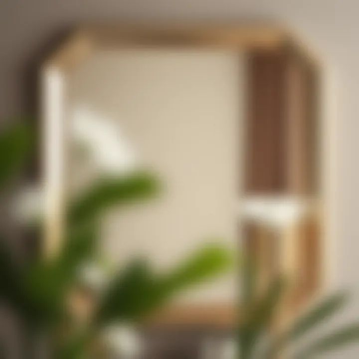 Stylish mirror frame with a metallic finish reflecting contemporary trends