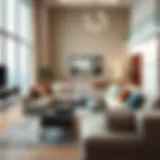 Modern Living Room Design Stylish modern living room with a sleek sofa set