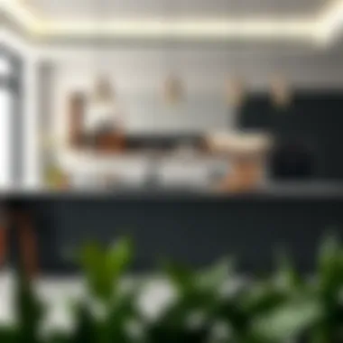 Stylish kitchen featuring a quartz island