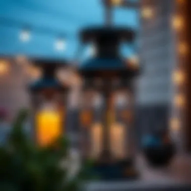 Stylish Solar Lanterns for Outdoor Decor Close-up of stylish solar lanterns enhancing outdoor decor