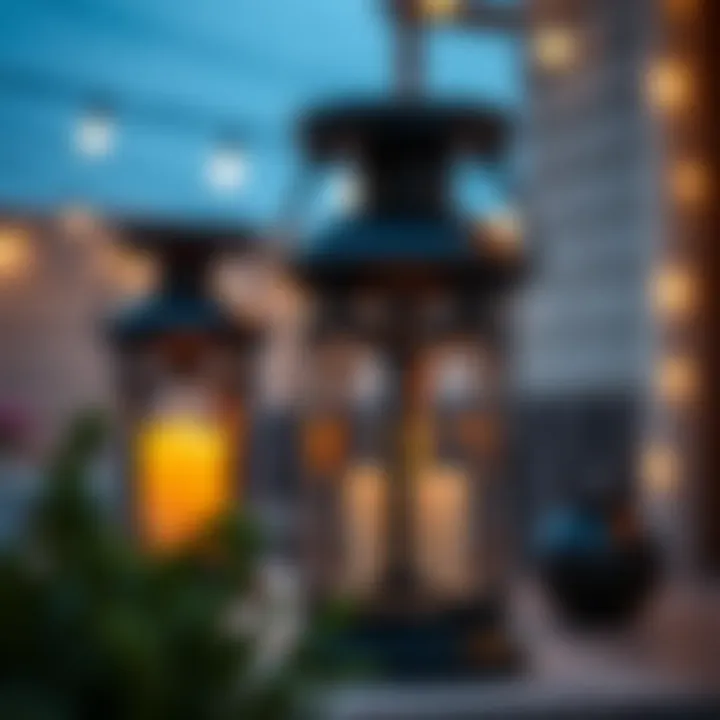 Stylish Solar Lanterns for Outdoor Decor Close-up of stylish solar lanterns enhancing outdoor decor