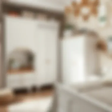 Children's Room Elegance Stylish white wardrobe in a well-decorated children's room