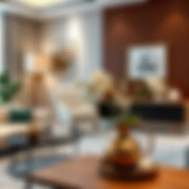 Elegant Decorative Items in Living Room Elegant decorative items enhancing a living room ambiance