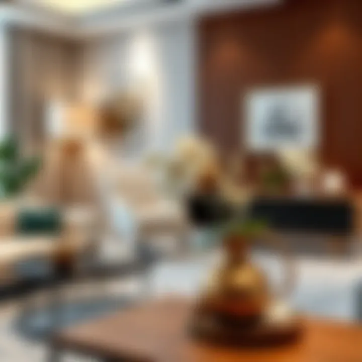 Elegant Decorative Items in Living Room Elegant decorative items enhancing a living room ambiance