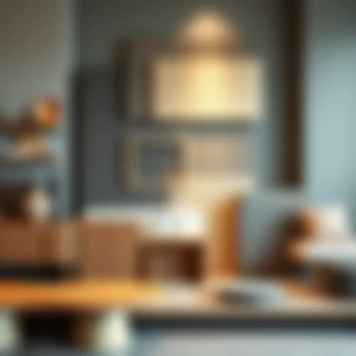 Creative Materials Display in Modern Furniture Design A creative display of materials used in modern furniture design.