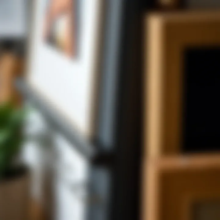 Close-up of high-quality materials used for framing