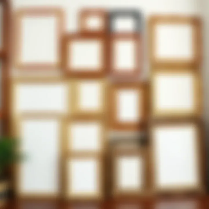A variety of frame sizes displayed elegantly