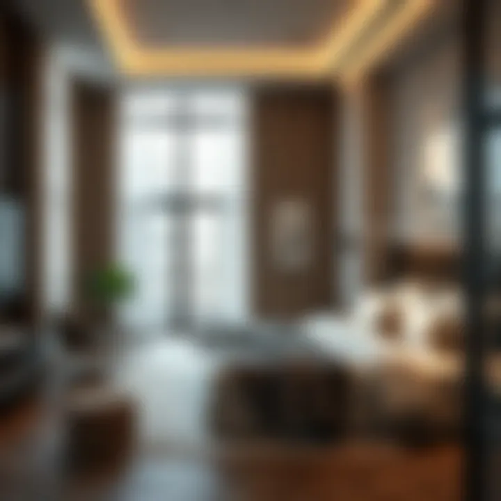 Innovative interior design showcasing bedding aesthetics