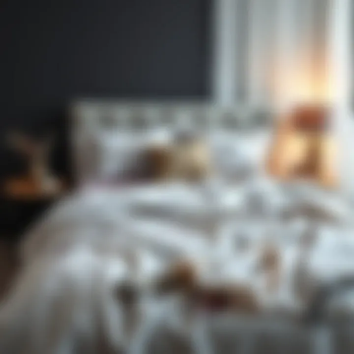 Stylish single bed linen set with modern prints