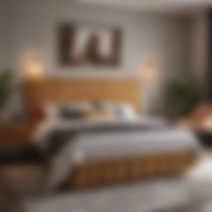 Aesthetic harmony of a bed with surrounding decor