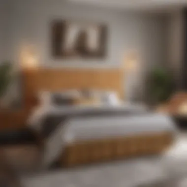 Aesthetic Harmony in Bedroom Decor Aesthetic harmony of a bed with surrounding decor
