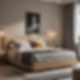 Elegant single bed in a modern bedroom setting