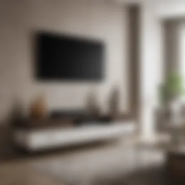 Elegant Living Room Design Elegant living room with a stylish television side shelf