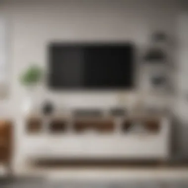 Stylish Shelf Enhancing Decor Stylish television side shelf complementing home decor