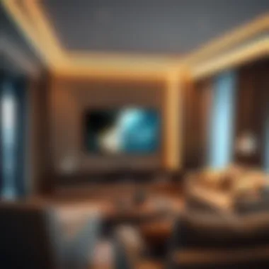 Home Theater: Achieving the Perfect TV Height Home theater setup showcasing proper TV height