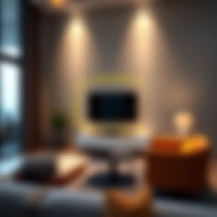 TV Height and Viewing Distance Guide Diagram illustrating ideal TV height based on seating distance