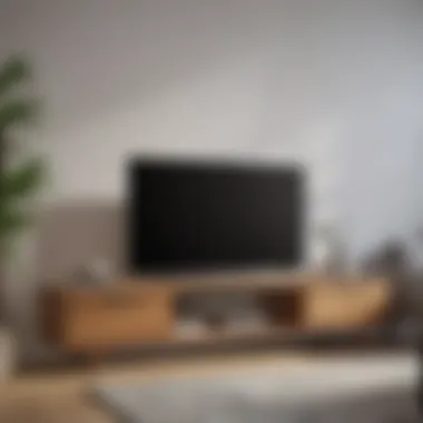 Modern Wooden TV Stand Design Elegant wooden TV stand showcasing modern design