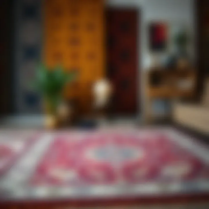 Variety of silk rugs highlighting diverse designs and colors