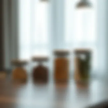 Stylish layout showcasing the versatility of transparent containers