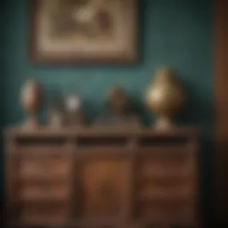 A collection of vintage decorative items showcasing weathered textures.
