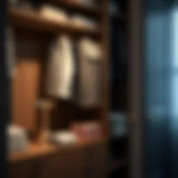 Elegant wardrobe organization tools arranged neatly