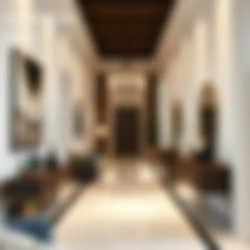 Stylish Wide Corridor Decoration Stylish wide corridor with modern decor