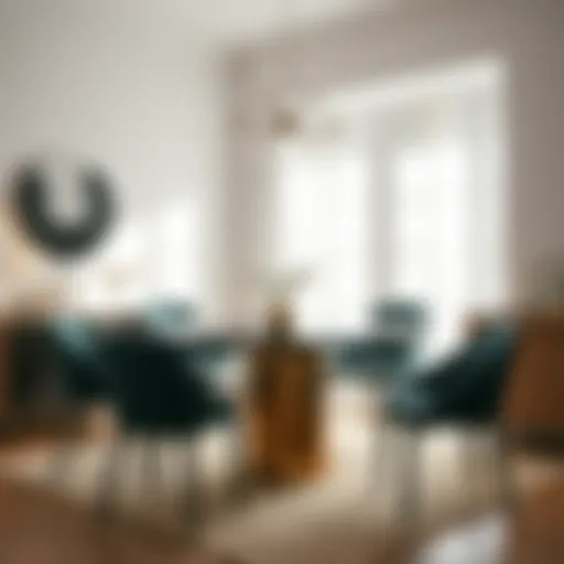 Elegant corner dining set in a modern interior