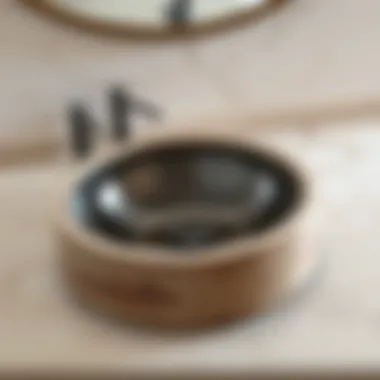 Elegant round sink showcasing various material finishes