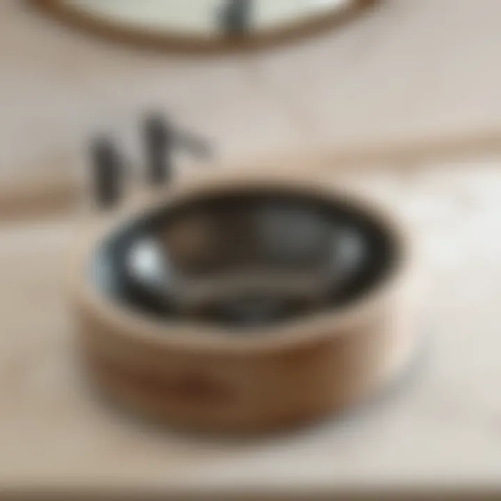 Elegant round sink showcasing various material finishes