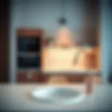 Modern Kitchen with Sleek Round Sink Sleek round sink integrated into a modern kitchen design